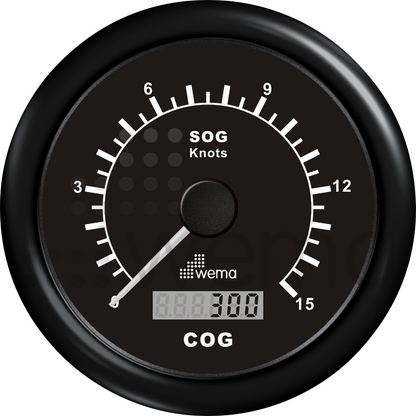 GPS-logg 0-15 knop 85 mm, kompl. m antenn