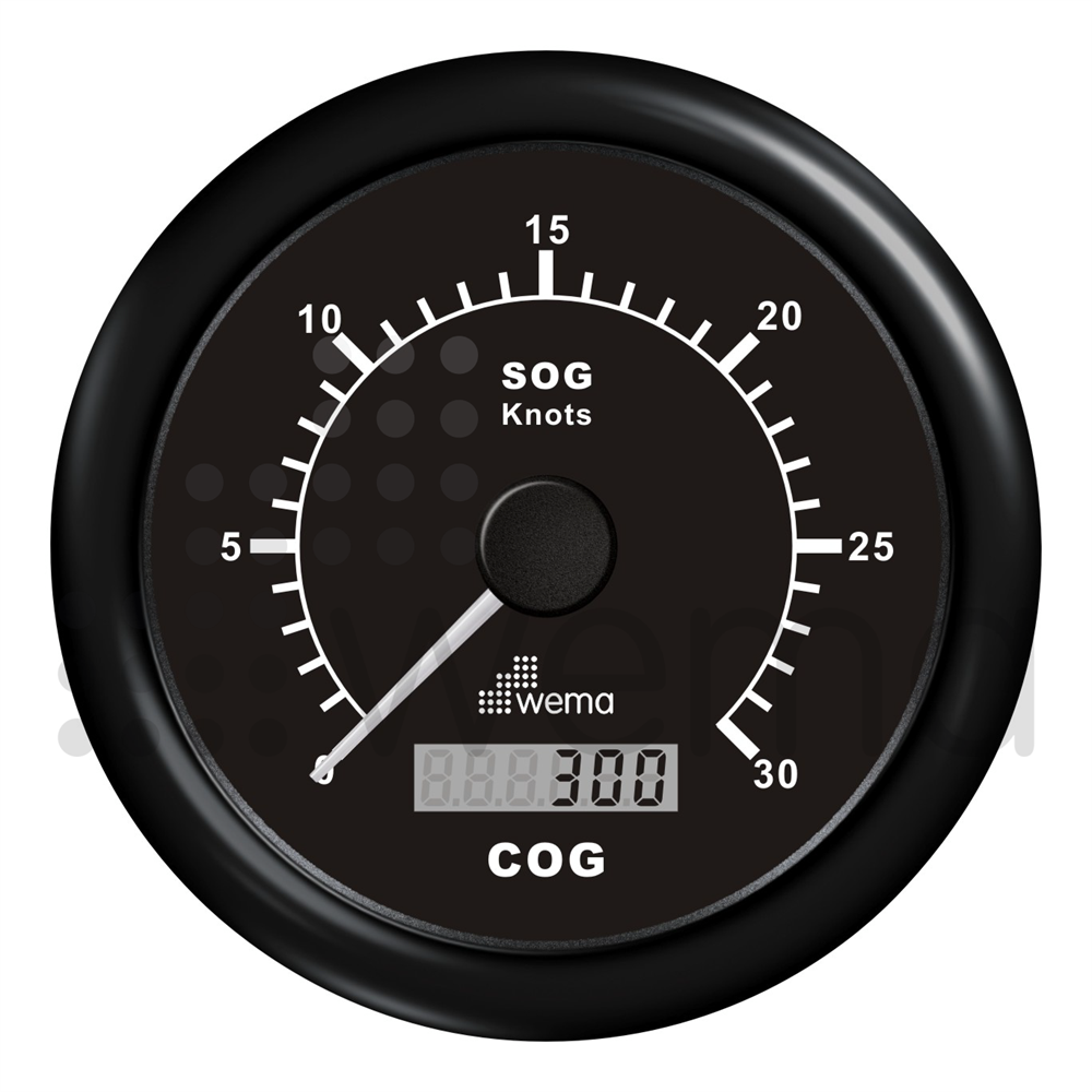 GPS-logg 0-30 knop 85 mm, kompl. m antenn