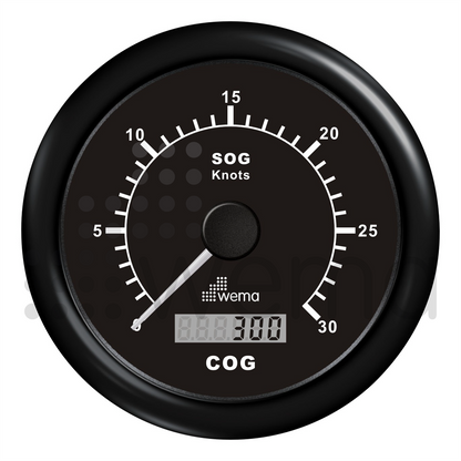 GPS-logg 0-30 knop 85 mm, kompl. m antenn