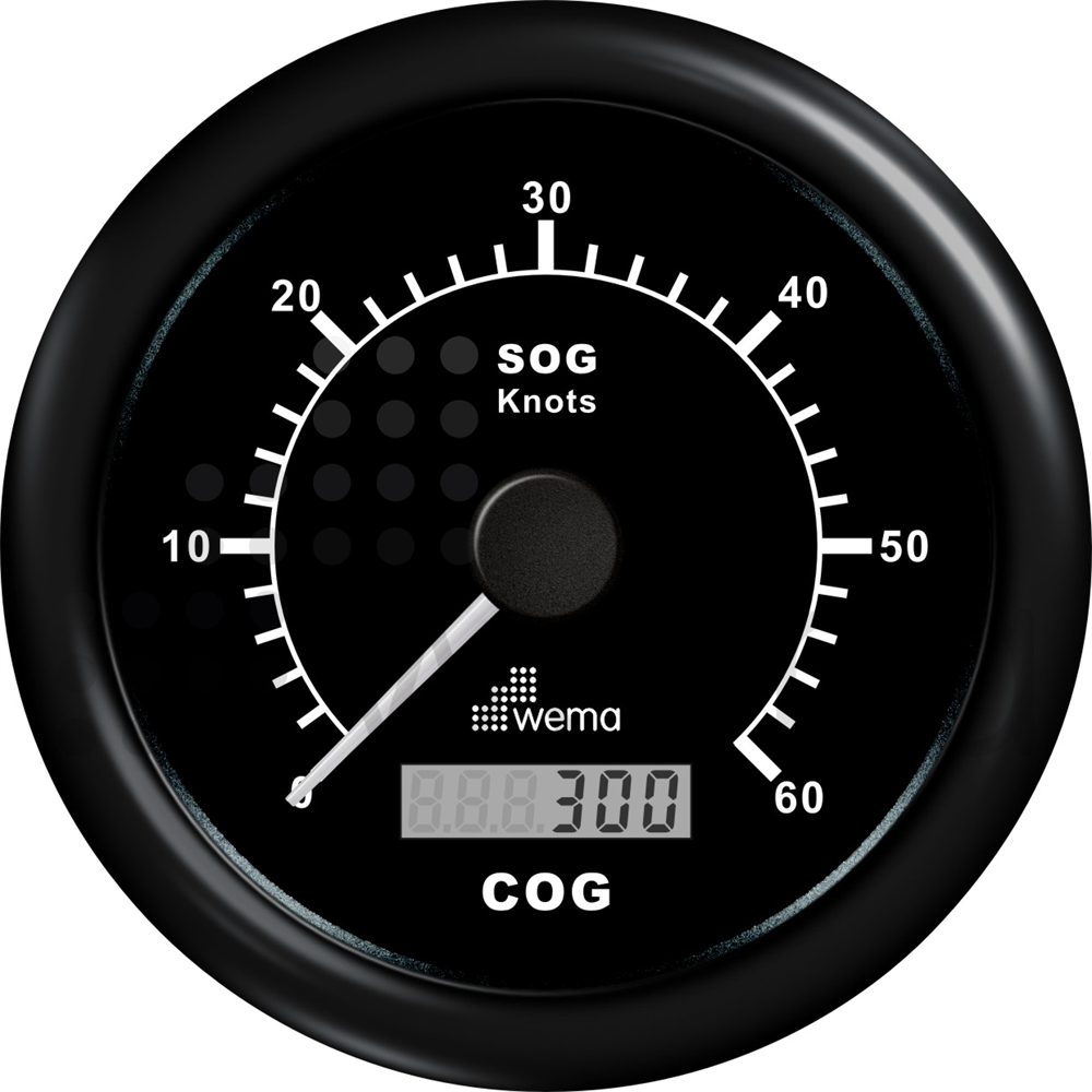 GPS-logg 0-60 knop 85 mm, kompl. m antenn