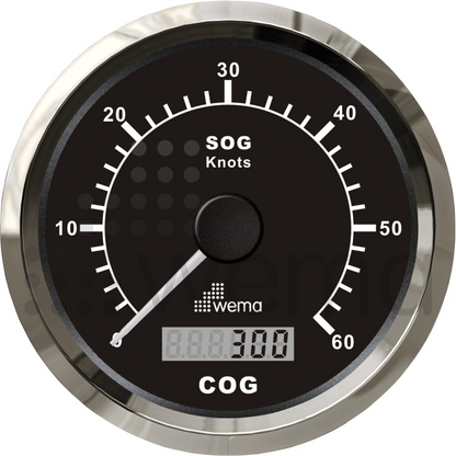 GPS-logg 0-60 knop 85 mm, kompl. m antenn
