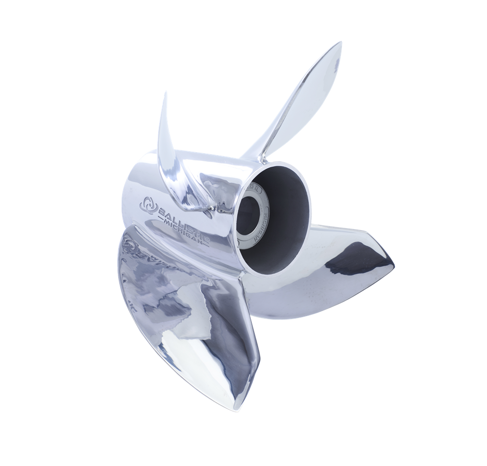 Propeller Ballistic 14-1/8 x 25 XL 4 Blad Höger Rostfri