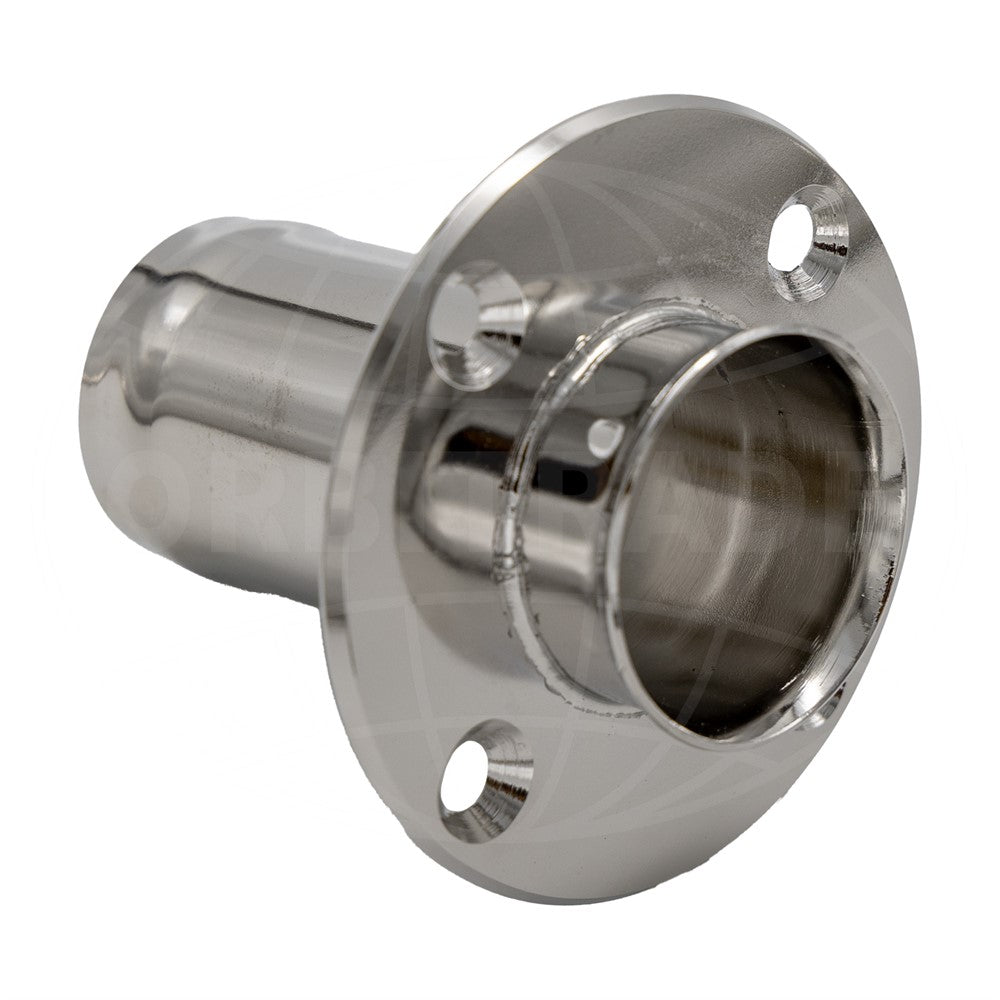 Bordsgenomföring rak med droppkant, RF, anslutning 90 mm
