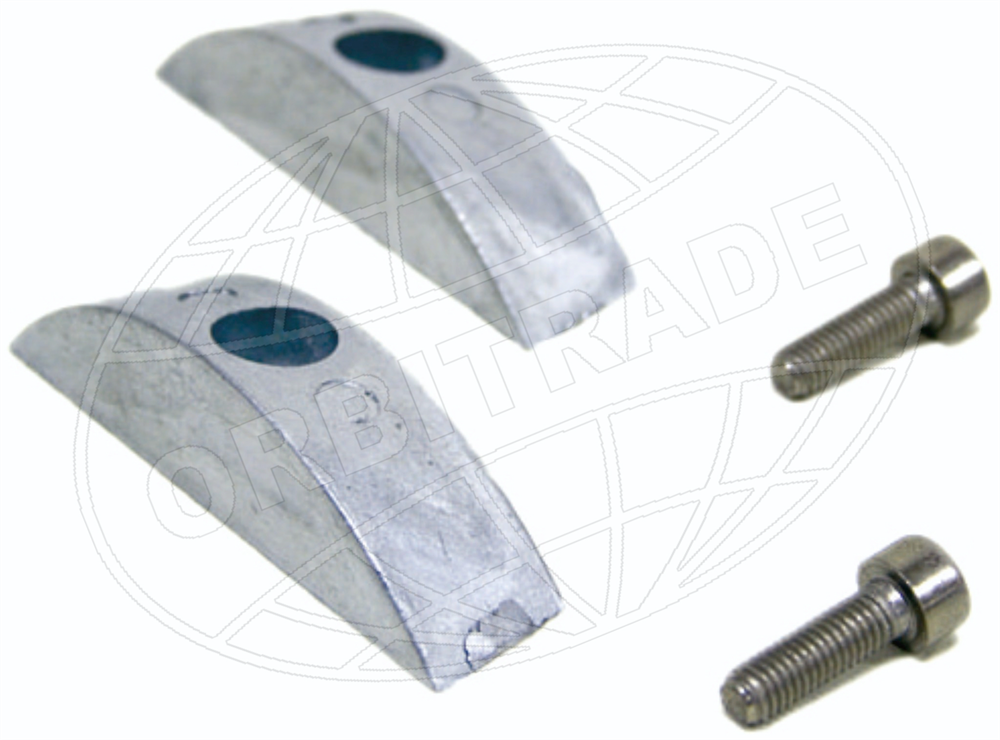 Anodsats 2-bl foldingpropeller 110S, 120S, zink