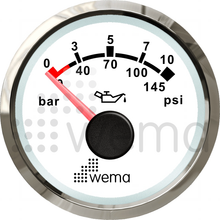 Oljetrycksinstrument 10 bar NMEA2000 Silverline